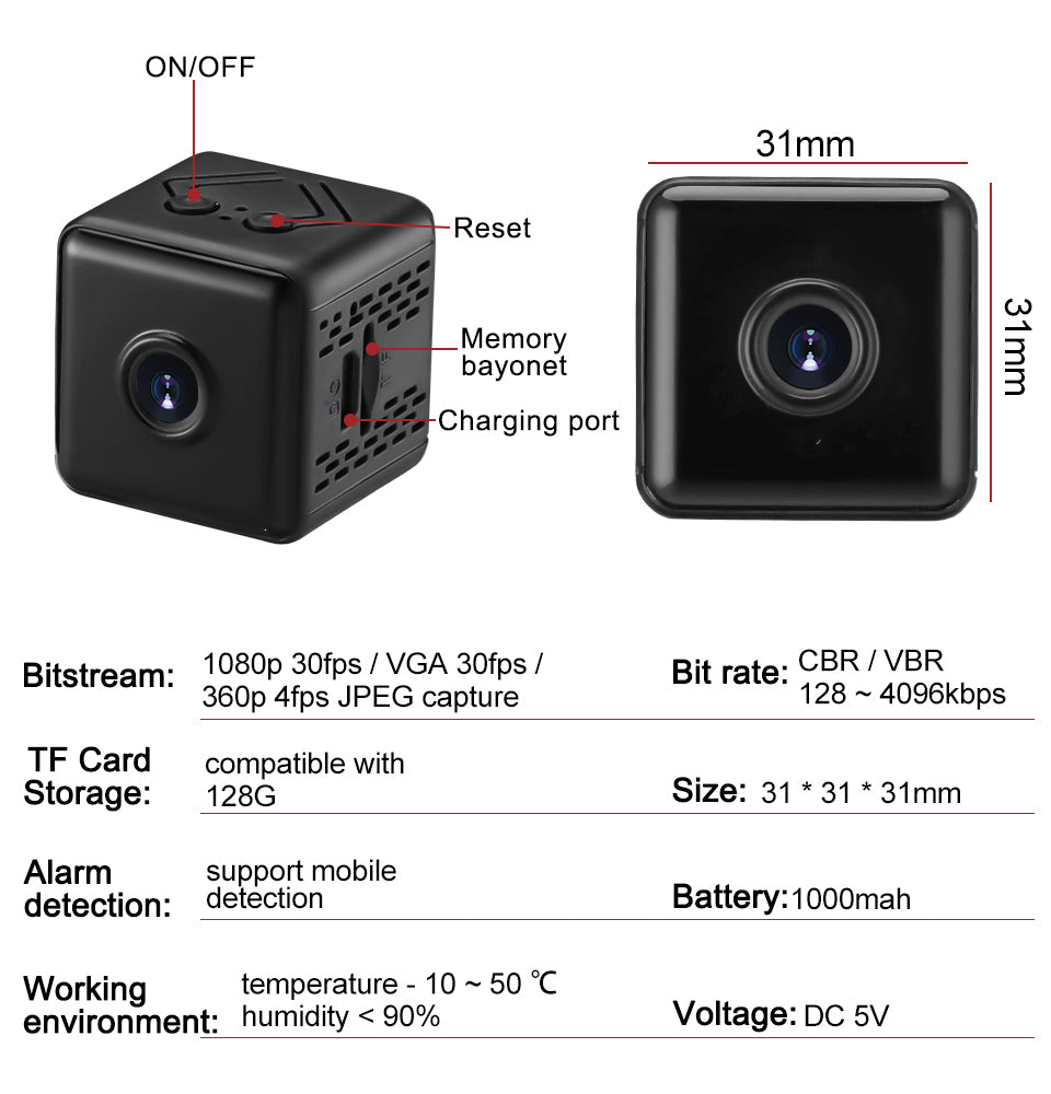 Cámara HD X6 de Seguridad WiFi