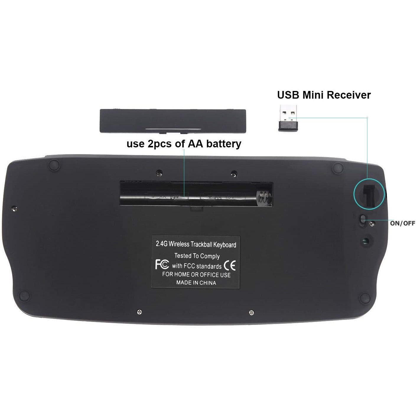 Kit de Teclado y Ratón Inalámbrico 2.4G Gris