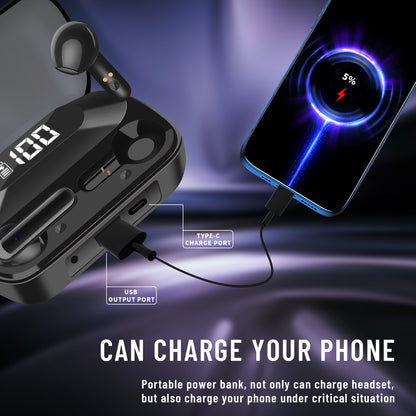 Auriculares TWS AKZ-S18 con Power Bank