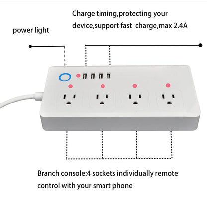 Regleta Inteligente WiFi con 4 USB